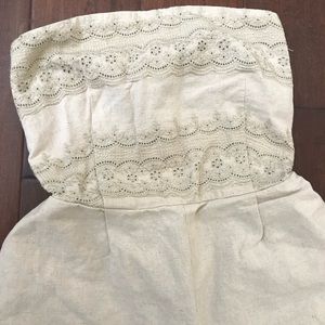 Linen crochet jumper